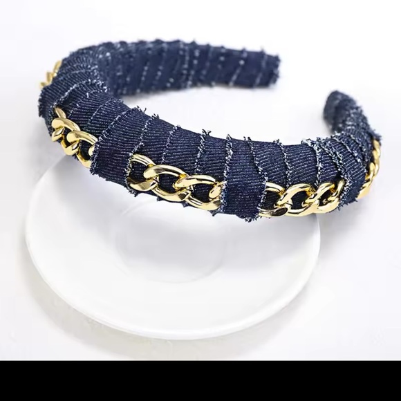 Accessories - Denim Chain Headband 💎